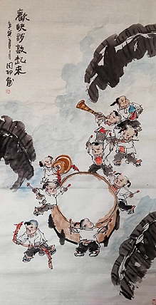 河北省美术家协会会员 侯同印 人物国画作品
