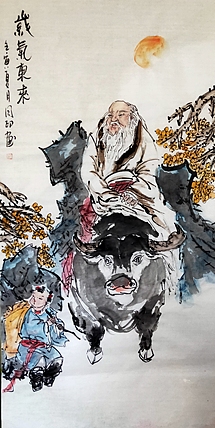 河北省美术家协会会员 侯同印 人物国画作品