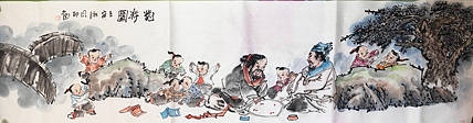 河北省美术家协会会员 侯同印 人物国画作品