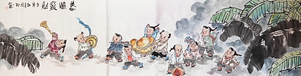 河北省美术家协会会员 侯同印 人物国画作品