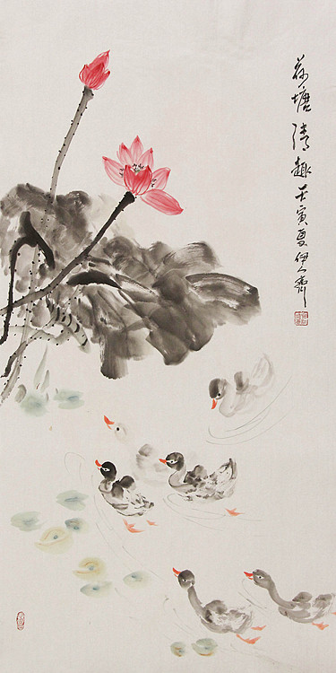 中国翰墨书画院理事 齐红玲 花鸟