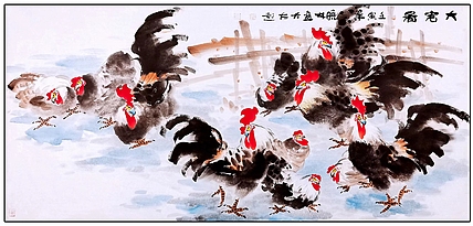 高晓林 （3558）巨幅精品，国家一级美术师江苏省美协会员《大吉图》