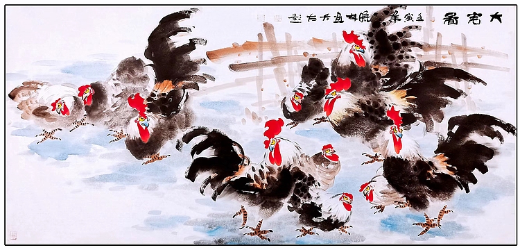 高晓林 （3558）巨幅精品，国家一级美术师江苏省美协会员《大吉图》