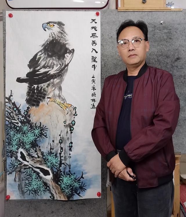 高晓林 （3587）国家一级美术师，江苏省美协会员《天地风云望中》