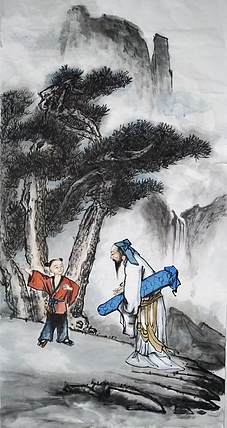 高兴 松下问童子