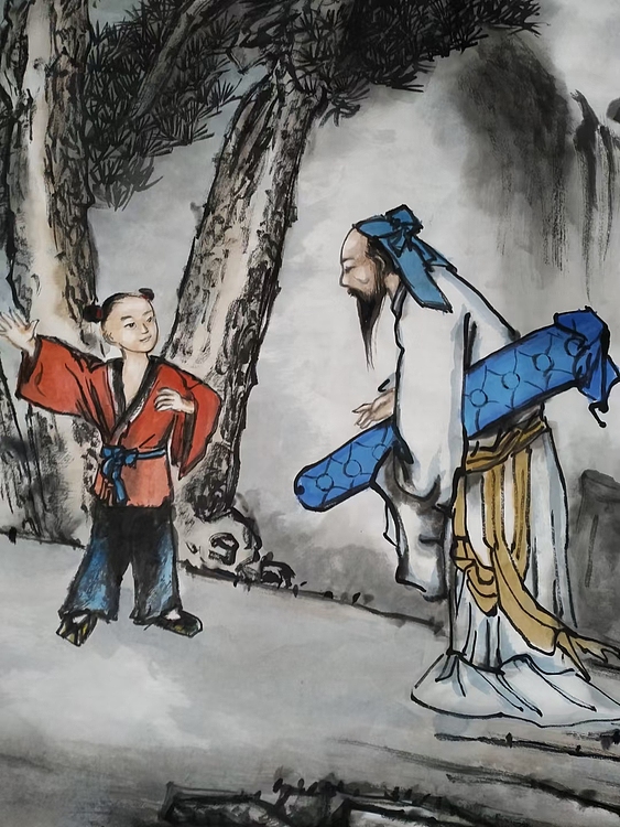 高兴 松下问童子