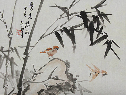 中美协会员 赵钲 写意花鸟国画