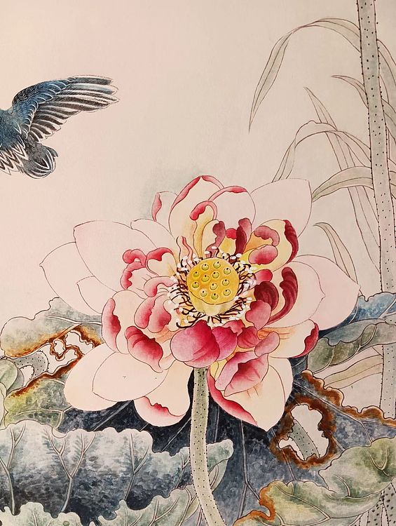 砚沐 荷花翠鸟美术学院艺术硕士作品