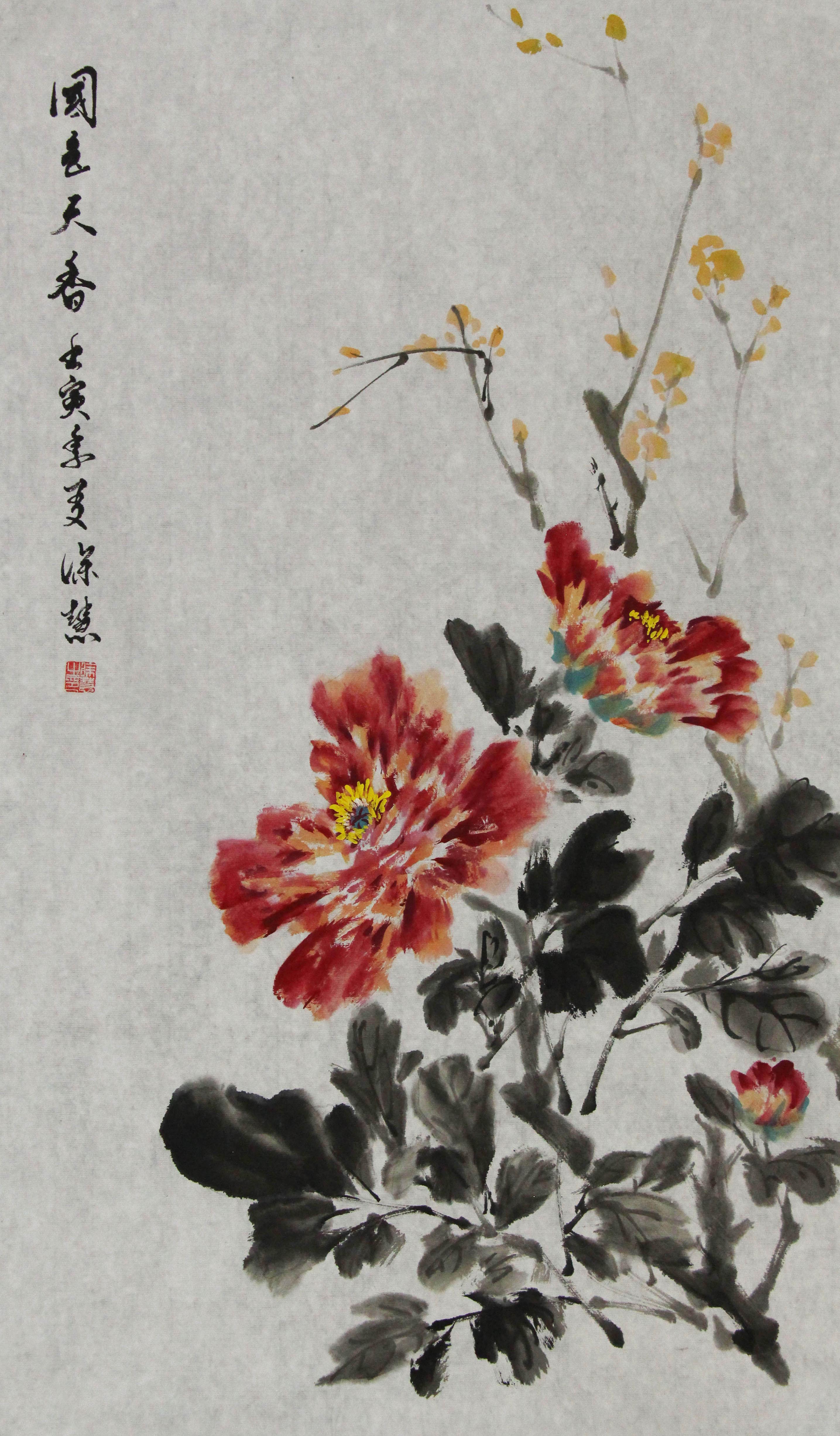0当代花鸟画家 徐慧 精品国画花鸟徐慧·国画68*68*1