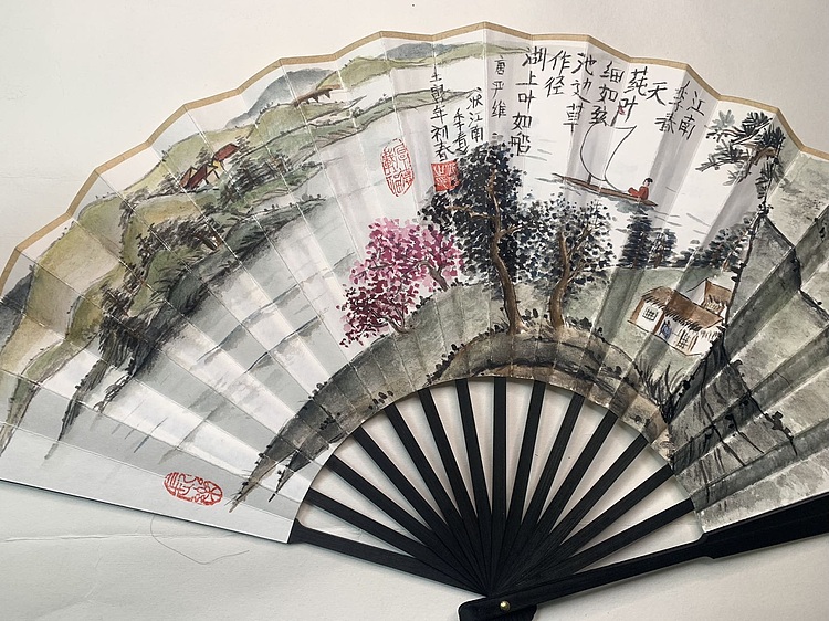 仟亿 江南春 扇子