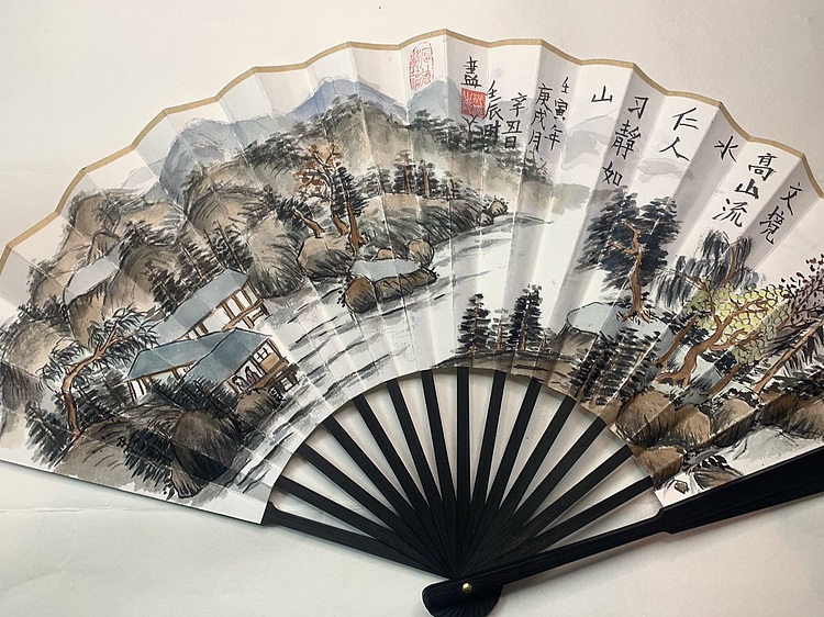 仟亿 高山流水扇子