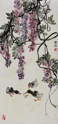 美院硕士，一级教师，青年潜力艺术家 张艳玲 国画