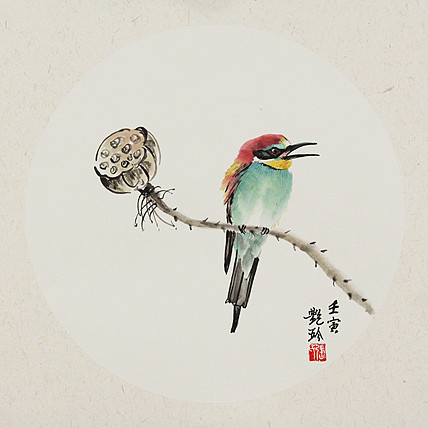 美院硕士，一级教师，青年潜力艺术家 张艳玲 国画