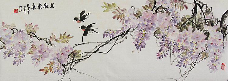 美院硕士，一级教师，青年潜力艺术家 张艳玲 国画