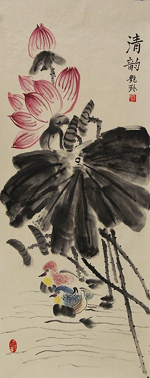美院硕士，一级教师，青年潜力艺术家 张艳玲 国画