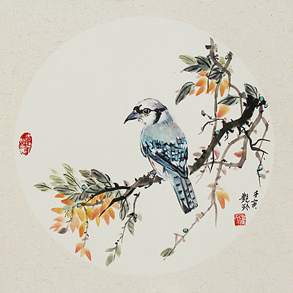 美院硕士，一级教师，青年潜力艺术家 张艳玲 国画