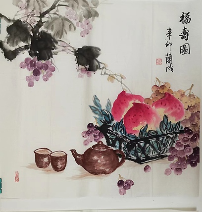 静翰墨缘 福寿图