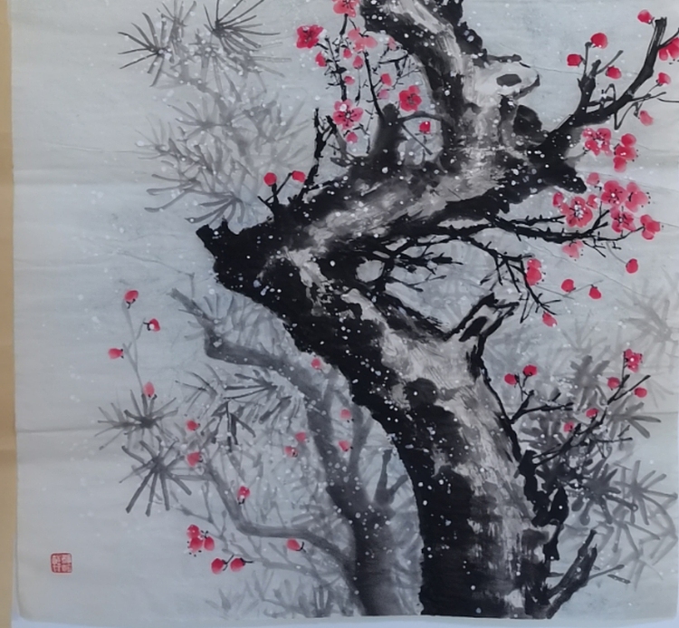 静翰墨缘 梅花欢喜漫天雪