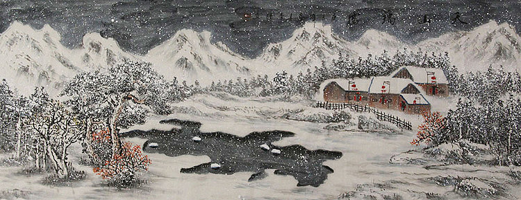 当代山水画家 李强 山水 国画