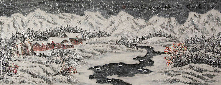 当代山水画家 李强 山水 国画