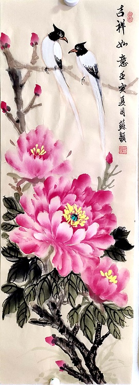 苏颖 花鸟四条屏174