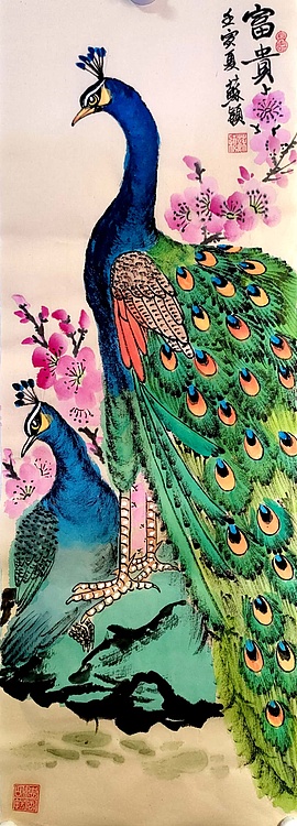 苏颖 花鸟四条屏175