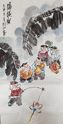 河北省美术家协会会员 侯同印 人物国画作品