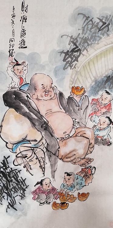 河北省美术家协会会员 侯同印 人物国画作品