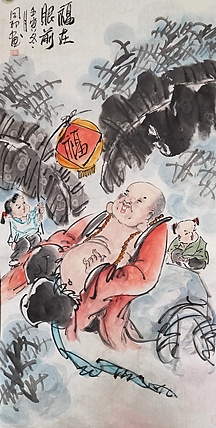河北省美术家协会会员 侯同印 人物国画作品