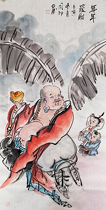 河北省美术家协会会员 侯同印 人物国画作品