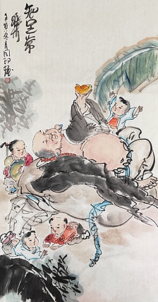 河北省美术家协会会员 侯同印 人物国画作品
