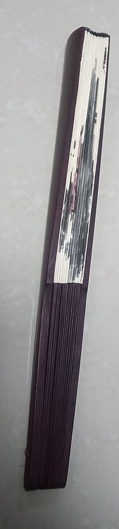 野石 手绘钟馗扇子
