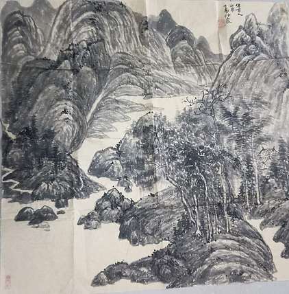 野石 仿古山水
