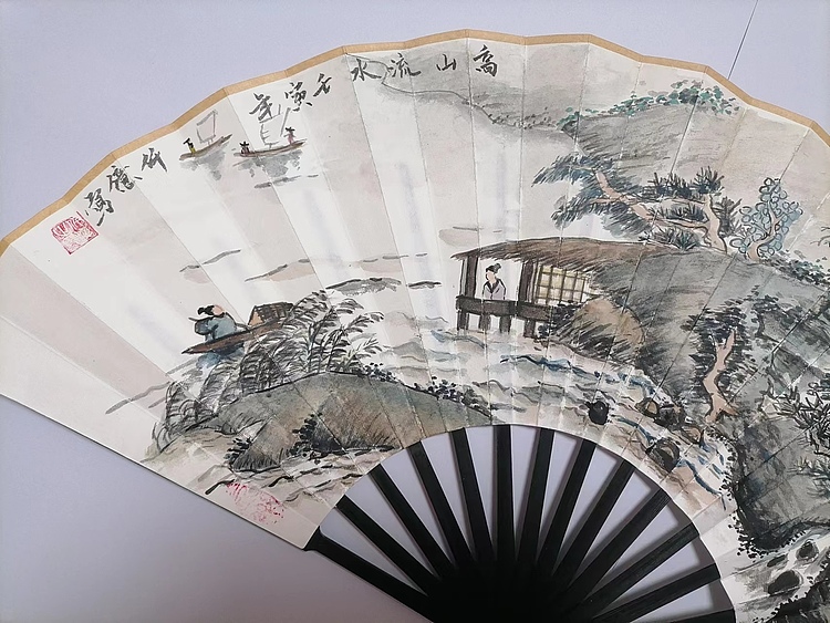 仟亿 高山流水 扇子