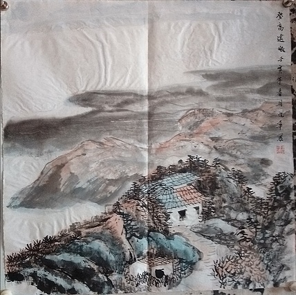 竹溪 国画⁻山水-登高远眺