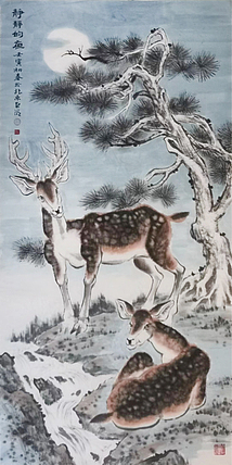 中国美术家协会会员，甘肃省国画院副院长巨潮教授