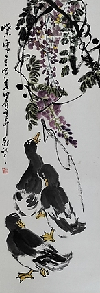 潍坊市书画家联谊会会员 潍坊市女书画家协会会员 田青 国画作品（展览精品）