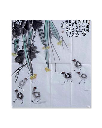 职业书画家 王冠霖 国画《丝瓜》0044
