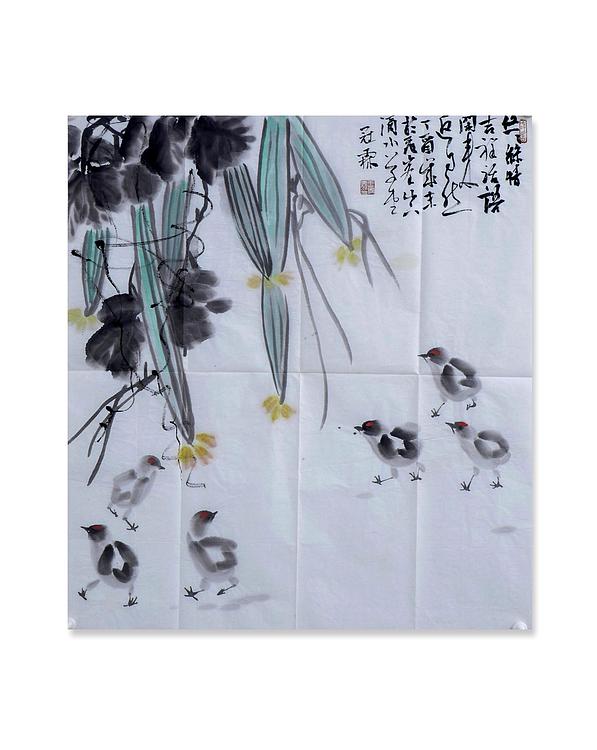 职业书画家 王冠霖 国画《丝瓜》0044