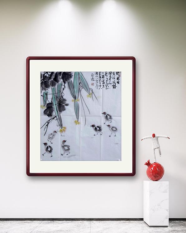 职业书画家 王冠霖 国画《丝瓜》0044