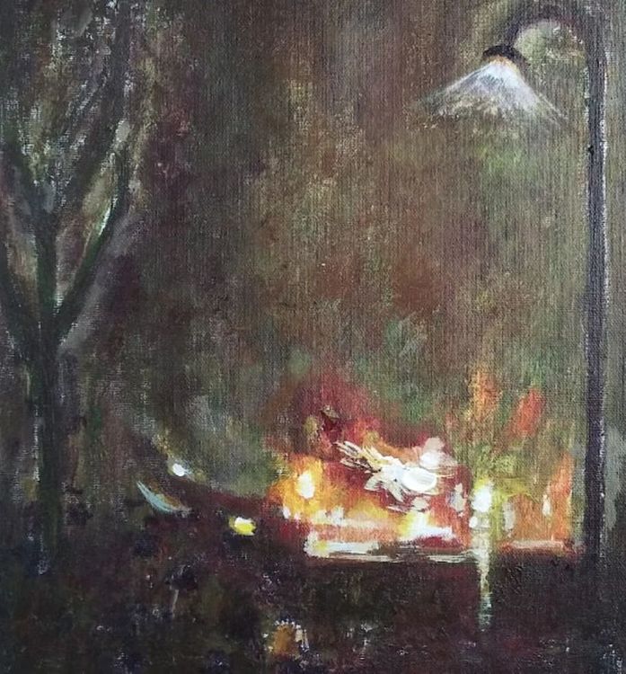 胡冰 原创精品油画《夜》