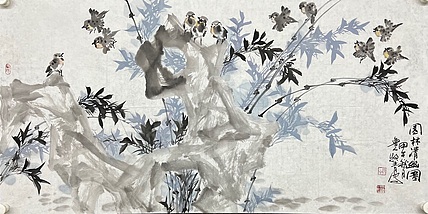 中美协会员，山东美协理事，山东省国画院副院长 牧青（李希勇）