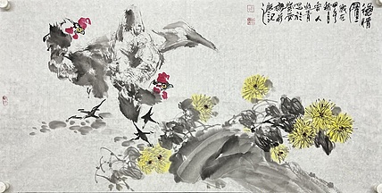 中美协会员，山东美协理事，山东省国画院副院长 牧青（李希勇）