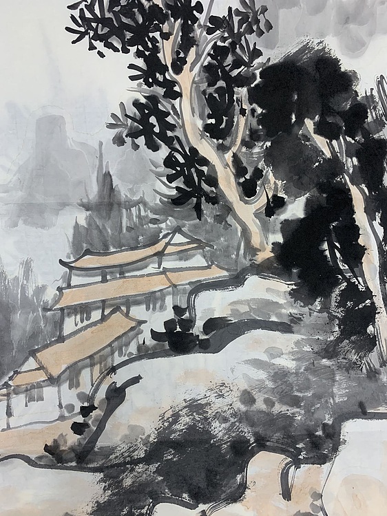中国美术家协会会员，杜石 山水四条屏