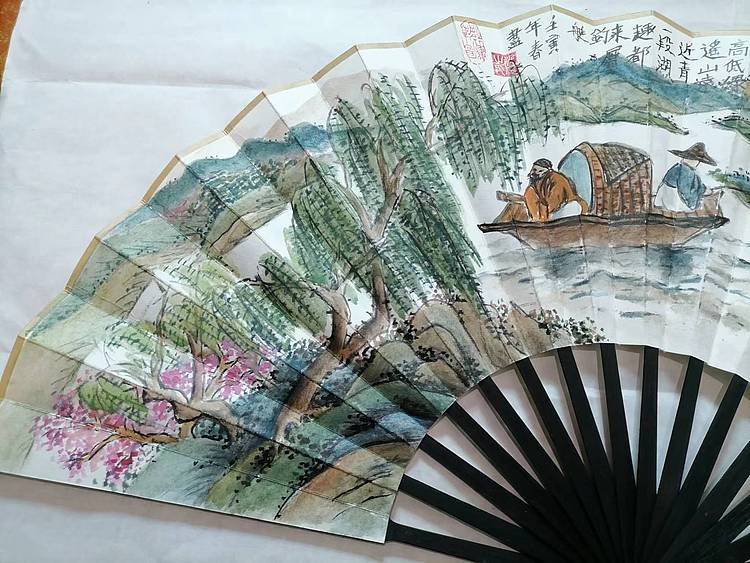 仟亿 垂柳 扇子