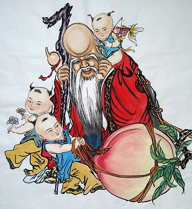 高兴 福寿双全