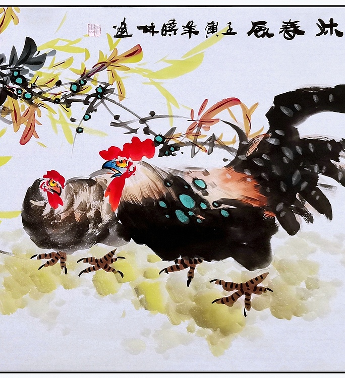 高晓林 （3708）国家一级美术师，江苏省美协会员《醉沭春风》