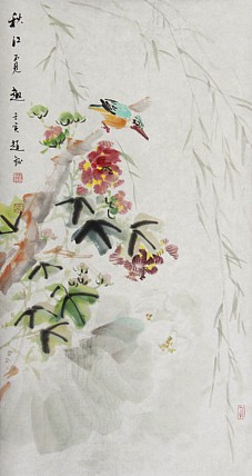 中美协会员 赵钲 写意花鸟国画