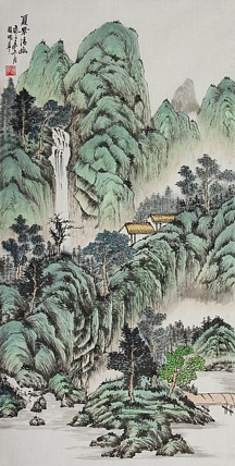 岭南画派 王镇明 夏景清幽