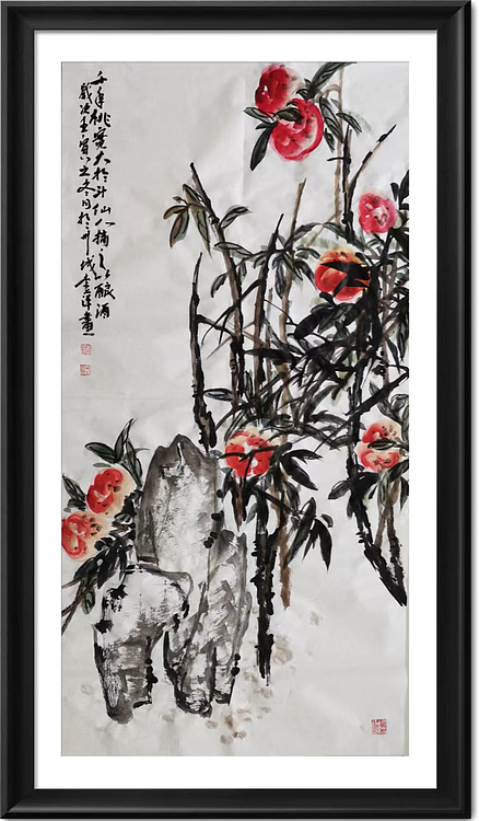 兰花 寿桃